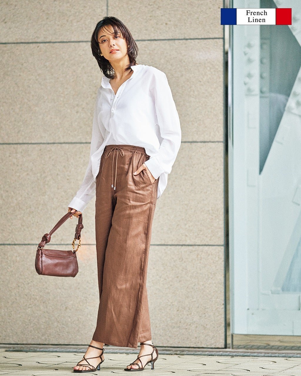 【ドゥクラッセ/DoCLASSE】の14番リネン・リラクシーワイド/68cm 人気、トレンドファッション・服の通販 founy(ファニー) 　ファッション　Fashion　レディースファッション　Fashion for Women　パンツ　Pants & Trousers　ドローストリング　Drawstring, Pull Cord　ボトム　Bottoms, Lower Wear　無地　Plain, Solid Color　リゾート　Resort, Vacation Style　リネン　Linen, Linen Fabric　ワイド　Wide, Wide Fit　エレガント 上品　Elegant　 other-1|ID: prp329100003116919 ipo3291000000028258373