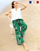 【ドゥクラッセ/DoCLASSE】の14番リネン・リラクシーワイド/68cm ブラックグリーン|ID: prp329100003116919 ipo3291000000028258379