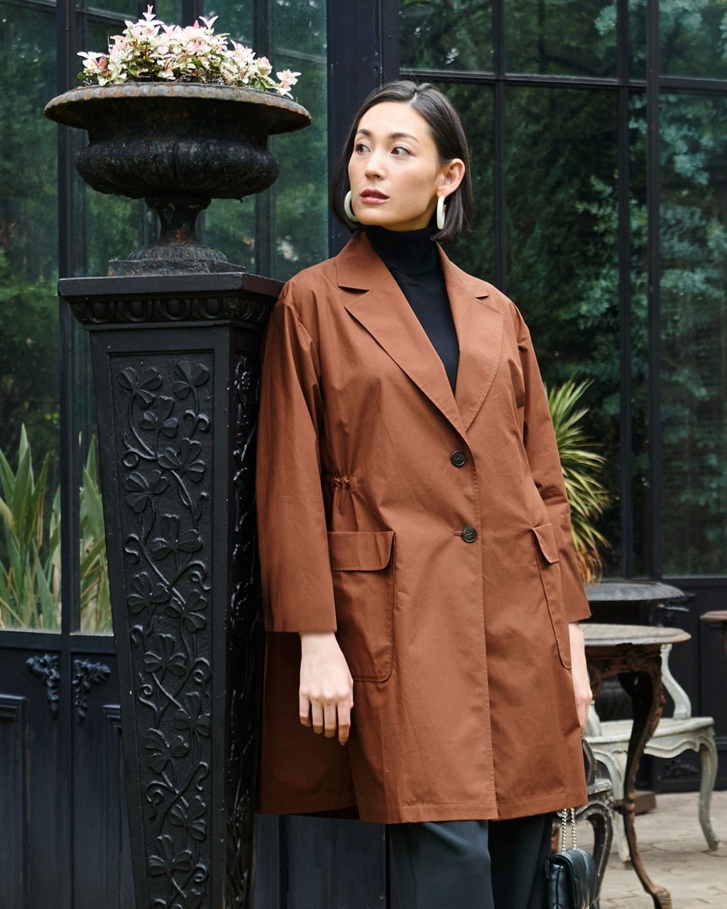 【ドゥクラッセ/DoCLASSE】のタイプライター・ギャザーテーラードコート 人気、トレンドファッション・服の通販 founy(ファニー) 　ファッション　Fashion　レディースファッション　Fashion for Women　アウター　Coat / Outerwear Collection　コート・ロングコート・ピーコート　Long Coats, Peacoats & More　ギャザー　Gathered, Ruffled　タイプライター　Typewriter Fabric, Crisp Cotton　ポケット　Pocket, Pocket Detail　ロールアップ　Roll-Up, Cuffed Hem　 other-1|ID: prp329100003116939 ipo3291000000028258410