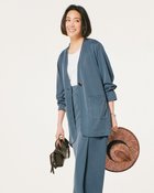 【ドゥクラッセ/DoCLASSE】のグローストレッチ・ノーカラージャケット ブルー|ID: prp329100003116941 ipo3291000000035795476