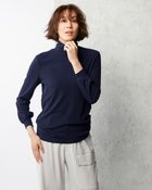 【ドゥクラッセ/DoCLASSE】のハイカウントコットン・パフ袖ハイネック 人気、トレンドファッション・服の通販 founy(ファニー) ファッション Fashion レディースファッション WOMEN トップス・カットソー Tops/Tshirt シャツ/ブラウス Shirts/Blouses ロング / Tシャツ T-Shirts カットソー Cut and Sewn インナー Inner カットソー Cut And Sew シンプル Simple ジャケット Jacket ハイネック High Neck 秋 Autumn/Fall thumbnail ミッドナイトブルー|ID: prp329100003117008 ipo3291000000028258354