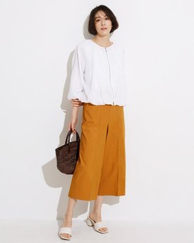 【ドゥクラッセ/DoCLASSE】 ドライタッチ・クロップドワイド人気、トレンドファッション・服の通販 founy(ファニー) ファッション Fashion レディースファッション Fashion for Women パンツ Pants & Trousers ストレッチ Stretch, Stretchy Fabric フォルム Silhouette, Form |ID:prp329100003117013