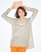 【ドゥクラッセ/DoCLASSE】の立体フレア・スキッパーシャツ ストーン|ID: prp329100003117043 ipo3291000000035990979