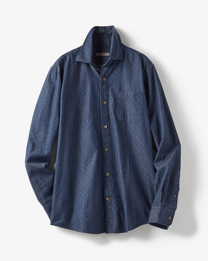 【ドゥクラッセ/DoCLASSE / MEN】のダンガリー・プリントシャツ/長袖 インテリア・キッズ・メンズ・レディースファッション・服の通販 founy(ファニー) https://founy.com/ ファッション Fashion メンズファッション Fashion for Men おすすめ Recommended / Our Picks ダンガリー Dungaree, Chambray デニム Denim, Jeans Material メンズ Men's, Menswear 長袖 Long Sleeve, Full Sleeve |ID: prp329100003117044 ipo3291000000035800022