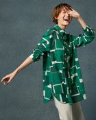 【ドゥクラッセ/DoCLASSE】のコットンボイル・プリントフリルシャツ 人気、トレンドファッション・服の通販 founy(ファニー) ファッション Fashion レディースファッション WOMEN トップス・カットソー Tops/Tshirt シャツ/ブラウス Shirts/Blouses ギャザー Gather チュニック Tunic フリル Frills プリント Print ロング Long thumbnail グリーン・パターン|ID: prp329100003117063 ipo3291000000028258210