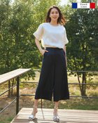 【ドゥクラッセ/DoCLASSE】のフレンチリネン・ワイドクロップドパンツ ミッドナイトブルー|ID: prp329100003117067 ipo3291000000028258216