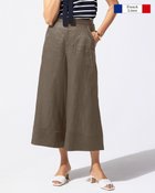 【ドゥクラッセ/DoCLASSE】のフレンチリネン・ワイドクロップドパンツ ダークトープ|ID: prp329100003117067 ipo3291000000028258217