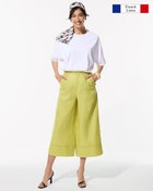【ドゥクラッセ/DoCLASSE】のフレンチリネン・ワイドクロップドパンツ アップルイエロー|ID: prp329100003117067 ipo3291000000028258218