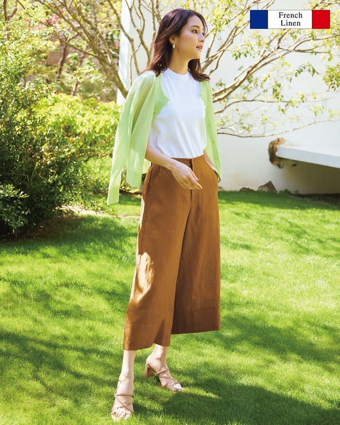 【ドゥクラッセ/DoCLASSE】のフレンチリネン・ワイドクロップドパンツ インテリア・キッズ・メンズ・レディースファッション・服の通販 founy(ファニー) https://founy.com/ ファッション Fashion レディースファッション Fashion for Women パンツ Pants & Trousers おすすめ Recommended / Our Picks フランス France, French リネン Linen, Linen Fabric ワイド Wide, Wide Fit 夏 Summer |ID: prp329100003117067 ipo3291000000035990982