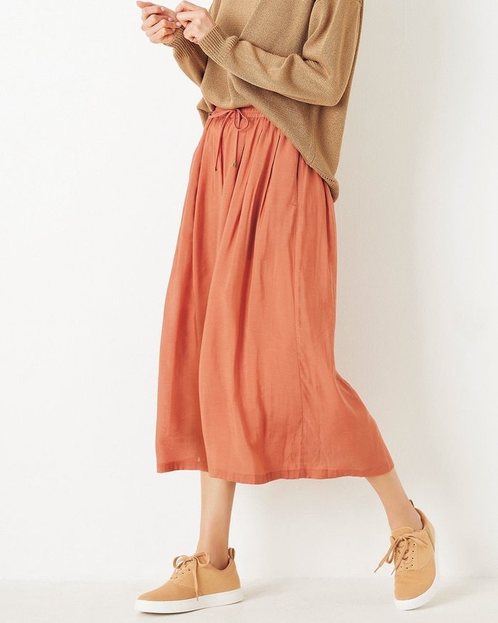 【ドゥクラッセ/DoCLASSE】のソフトワッシャー・ギャザースカウチョ インテリア・キッズ・メンズ・レディースファッション・服の通販 founy(ファニー) https://founy.com/ ファッション Fashion レディースファッション Fashion for Women パンツ Pants & Trousers エアリー Airy Texture フェミニン Feminine, Girly フレア Flare, Flared 楽ちん Easy Fit, Comfortable |ID: prp329100003117075 ipo3291000000035798983