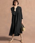 【ドゥクラッセ/DoCLASSE】のインディアンコットン・カフタンワンピース 人気、トレンドファッション・服の通販 founy(ファニー) ファッション Fashion レディースファッション WOMEN ワンピース Dress インド India ギャザー Gather thumbnail ブラック|ID: prp329100003117111 ipo3291000000028258109