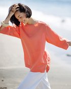 【ドゥクラッセ/DoCLASSE】の21番リネン・ラインレースブラウス コーラル|ID: prp329100003117148 ipo3291000000035990955