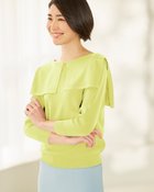 【ドゥクラッセ/DoCLASSE】の総針編み・スクエアカラーニット レモンイエロー|ID: prp329100003117169 ipo3291000000035796099