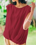 【ドゥクラッセ/DoCLASSE】のシフォン切替え・ブラウジングトップス ガーネット|ID: prp329100003117181 ipo3291000000035798662