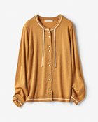 【ドゥクラッセ/DoCLASSE】のスパークルニット・リボン付きカーディガン 人気、トレンドファッション・服の通販 founy(ファニー) ファッション Fashion レディースファッション Fashion for Women トップス・カットソー Cut & Sew Tops ニット Knit Tops & Sweaters カーディガン・羽織り Layered Style Cardigans カーディガン Cardigan, Knitwear シンプル Simple, Minimal リボン Ribbon, Bow thumbnail ライトキャメル|ID: prp329100003117189 ipo3291000000035014041