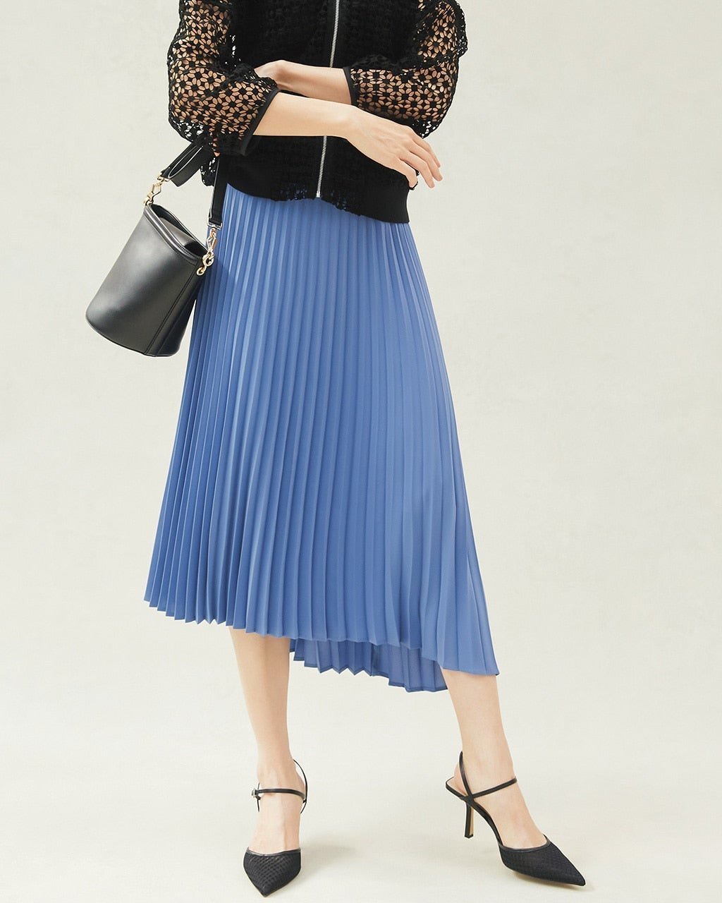 【ドゥクラッセ/DoCLASSE】のアシメヘム・プリーツスカート 人気、トレンドファッション・服の通販 founy(ファニー) 　ファッション　Fashion　レディースファッション　WOMEN　スカート　Skirt　プリーツスカート　Pleated Skirts　インナー　Inner　カッティング　Cutting　プリーツ　Pleats　ロング　Long　 other-1|ID: prp329100003117219 ipo3291000000028258033