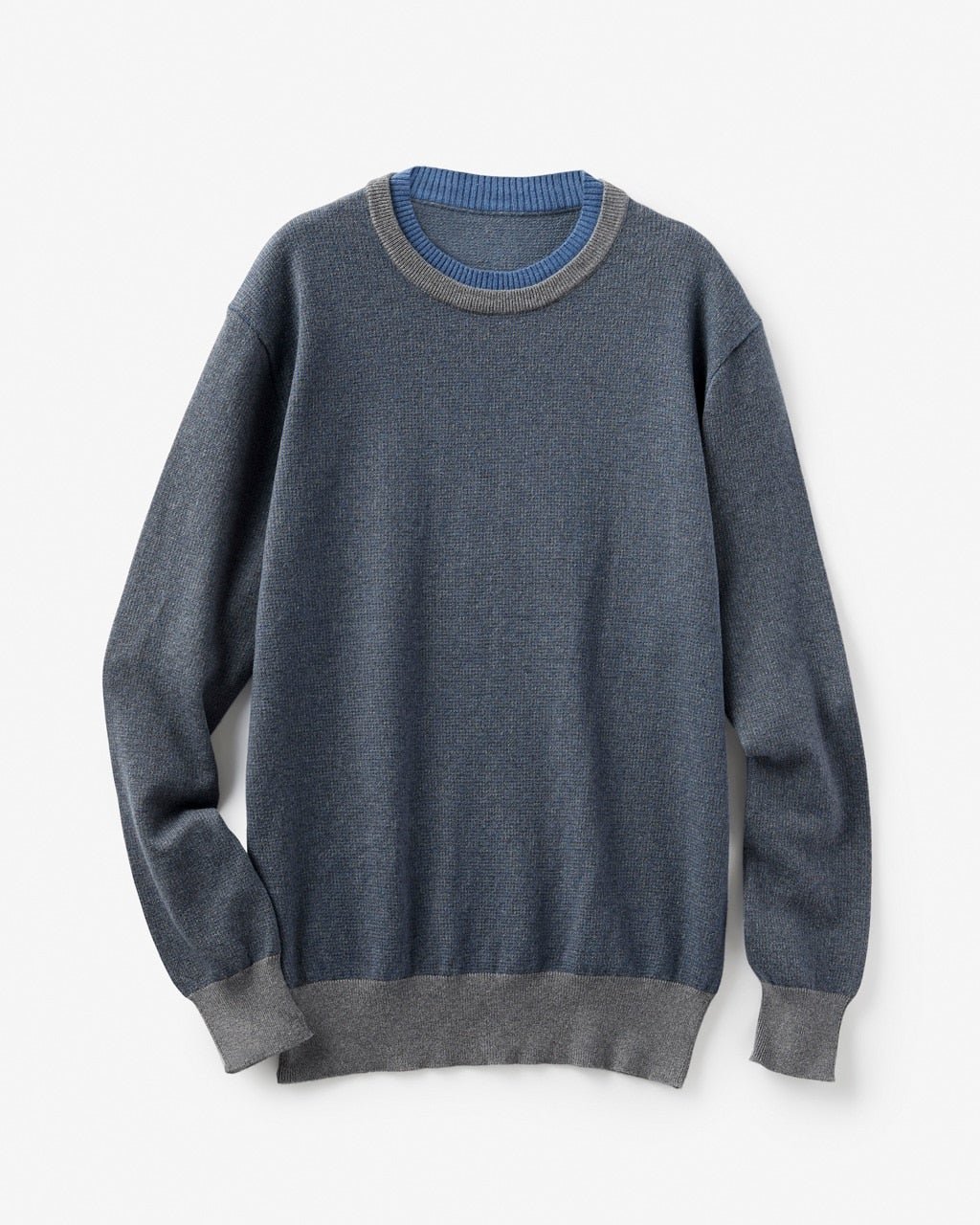【ドゥクラッセ/DoCLASSE / MEN】のクルーネックレイヤードセーター インテリア・キッズ・メンズ・レディースファッション・服の通販 founy(ファニー) 　ファッション　Fashion　メンズファッション　Fashion for Men　インナー　Innerwear　セーター　Sweater, Knitwear　ダブル　Double, Double-Breasted　メンズ　Men's, Menswear　秋　Autumn　チャコール|ID: prp329100003117225 ipo3291000000028258044