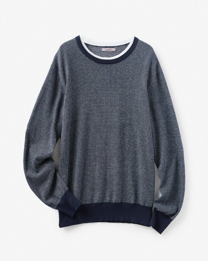 【ドゥクラッセ/DoCLASSE / MEN】のクルーネックレイヤードセーター インテリア・キッズ・メンズ・レディースファッション・服の通販 founy(ファニー) https://founy.com/ ファッション Fashion メンズファッション Fashion for Men インナー Innerwear セーター Sweater, Knitwear ダブル Double, Double-Breasted メンズ Men's, Menswear 秋 Autumn |ID: prp329100003117225 ipo3291000000035799965