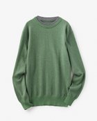 【ドゥクラッセ/DoCLASSE / MEN】のクルーネックレイヤードセーター グリーン|ID: prp329100003117225 ipo3291000000035799976
