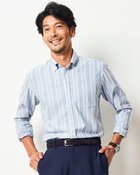 【ドゥクラッセ/DoCLASSE / MEN】のナチュラルオックスシャツ長袖/レギュラーサイズ 人気、トレンドファッション・服の通販 founy(ファニー) ファッション Fashion メンズファッション MEN ビジネス 仕事 通勤 Business フィット Fit メンズ Mens ヨーク Yoke レギュラー Regular 旅行 Travel 長袖 Long Sleeve thumbnail サックスストライプ|ID: prp329100003117249 ipo3291000000028257828