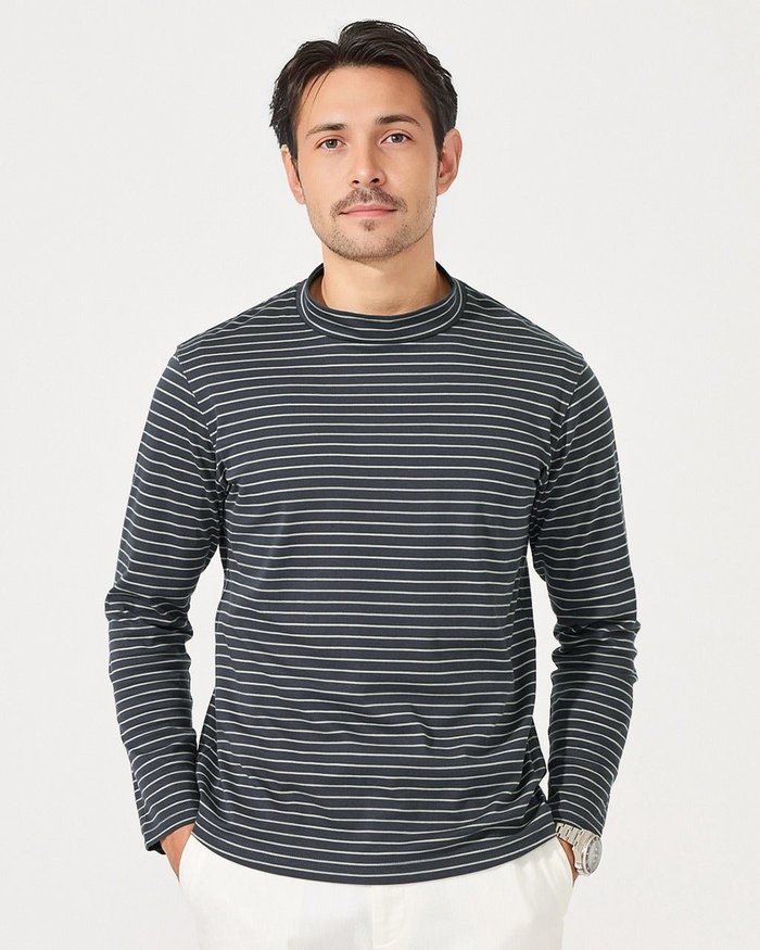 【ドゥクラッセ/DoCLASSE / MEN】のモックネック/長袖・ドゥクラッセT インテリア・キッズ・メンズ・レディースファッション・服の通販 founy(ファニー) https://founy.com/ ファッション Fashion メンズファッション Fashion for Men トップス・カットソー Cut & Sew Tops メンズシャツ Shirts ポロシャツ / きれいめカジュアルスタイル Polo Shirts メンズ Men's, Menswear モックネック Mock Neck, Short Turtleneck 長袖 Long Sleeve, Full Sleeve |ID: prp329100003117260 ipo3291000000034007150