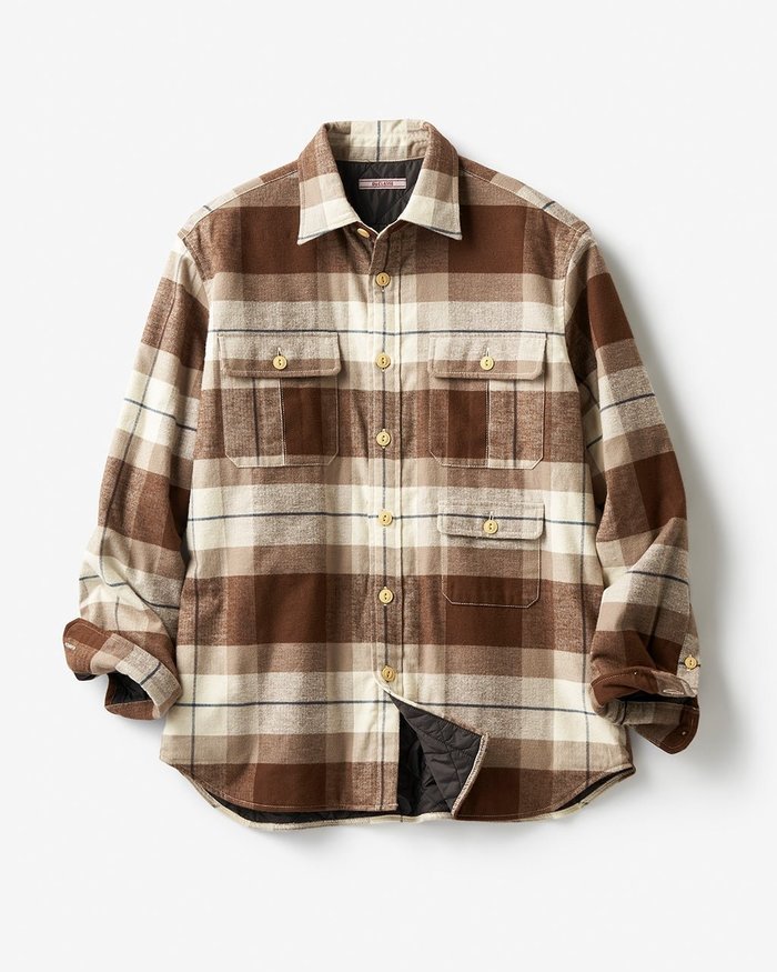 【ドゥクラッセ/DoCLASSE / MEN】の中綿フランネルシャツ インテリア・キッズ・メンズ・レディースファッション・服の通販 founy(ファニー) https://founy.com/ ファッション Fashion メンズファッション Fashion for Men カフス Cuff Design キルト Quilt, Quilted Fabric セーター Sweater, Knitwear フラップ Flap, Flap Pocket ポケット Pocket, Pocket Detail メンズ Men's, Menswear |ID: prp329100003117264 ipo3291000000030096079