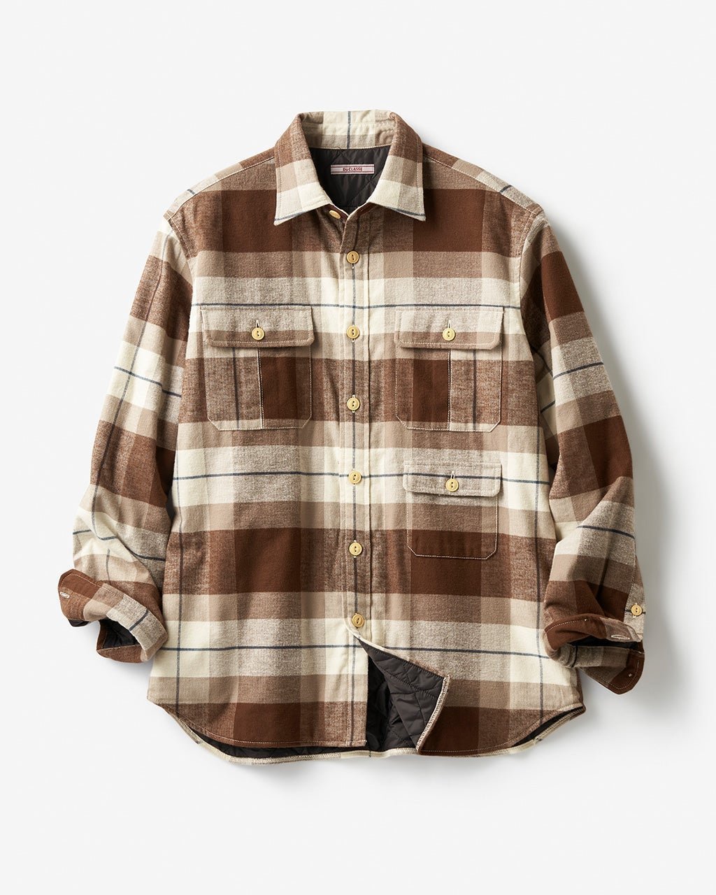【ドゥクラッセ/DoCLASSE / MEN】の中綿フランネルシャツ 人気、トレンドファッション・服の通販 founy(ファニー) 　ファッション　Fashion　メンズファッション　Fashion for Men　カフス　Cuff Design　キルト　Quilt, Quilted Fabric　セーター　Sweater, Knitwear　フラップ　Flap, Flap Pocket　ポケット　Pocket, Pocket Detail　メンズ　Men's, Menswear　 other-1|ID: prp329100003117264 ipo3291000000030096079