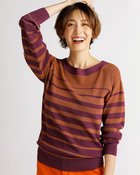 【ドゥクラッセ/DoCLASSE】のハイツイストニット・ボートネック パープル・パターン|ID: prp329100003117275 ipo3291000000028257903