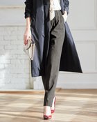 【ドゥクラッセ/DoCLASSE】のウールタッチ・テーパードパンツ チャコール|ID: prp329100003117278 ipo3291000000028257910