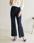 【ドゥクラッセ/DoCLASSE】のカルゼダブルクロス・ピンタックフレアパンツ ミッドナイトブルー|ID: prp329100003117280 ipo3291000000028257916