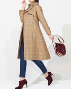 【ドゥクラッセ/DoCLASSE】のソフトツイル・トレンチコート/ライナー付 チェック|ID: prp329100003117282 ipo3291000000036247053