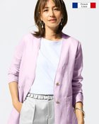 【ドゥクラッセ/DoCLASSE】の細番手フレンチリネン・ミラノリブジャケット ライラック|ID: prp329100003117285 ipo3291000000035990940