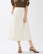 【ドゥクラッセ/DoCLASSE】の麻混ドライタッチ・ラップスカート ナチュラル|ID: prp329100003117326 ipo3291000000035794375