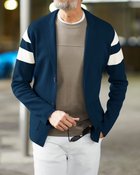 【ドゥクラッセ/DoCLASSE / MEN】のミラノリブクラブハウスジャケット ライトネイビー|ID: prp329100003117367 ipo3291000000028257778