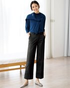 【ドゥクラッセ/DoCLASSE】の裾切替・クロップドワイドチノ ブラック|ID: prp329100003117381 ipo3291000000028257791
