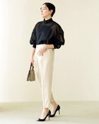 【ドゥクラッセ/DoCLASSE】のドレーピークロス・テーパードパンツ ライトベージュ|ID: prp329100003117397 ipo3291000000028257545