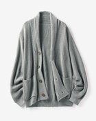 【ドゥクラッセ/DoCLASSE / MEN】のナノファイン畦編みショールカラーカーデ グレー|ID: prp329100003117431 ipo3291000000035794600