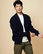 【ドゥクラッセ/DoCLASSE / MEN】の超軽量ワッフル編ショールカーデ ネイビー|ID: prp329100003117466 ipo3291000000036274233