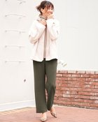 【ドゥクラッセ/DoCLASSE】のカットジョーゼット・ストレートパンツ ダークグレー|ID: prp329100003117473 ipo3291000000035800152