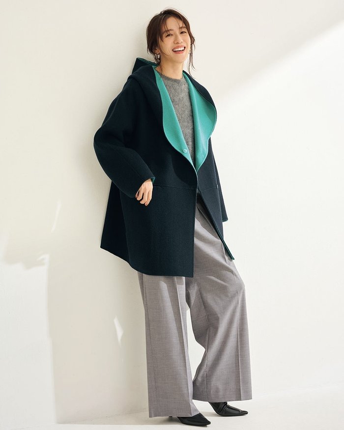 【ドゥクラッセ/DoCLASSE】のカシミヤ混ウールリバーコート/フーディ インテリア・キッズ・メンズ・レディースファッション・服の通販 founy(ファニー) https://founy.com/ ファッション Fashion レディースファッション Fashion for Women アウター Coat / Outerwear Collection コート・ロングコート・ピーコート Long Coats, Peacoats & More 雑誌 Magazine, Fashion Magazine |ID: prp329100003117543 ipo3291000000034465076