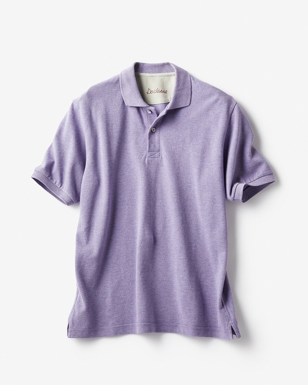 【ドゥクラッセ/DoCLASSE / MEN】のコットンヘザーポロ インテリア・キッズ・メンズ・レディースファッション・服の通販 founy(ファニー) 　ファッション　Fashion　メンズファッション　Fashion for Men　トップス・カットソー　Cut & Sew Tops　メンズシャツ　Shirts　ポロシャツ / きれいめカジュアルスタイル　Polo Shirts　ゴルフ　Golf　ストライプ　Stripe, Striped Pattern　スリット　Slit, Slit Detail　プリント　Print, Printed Pattern　メンズ　Men's, Menswear　ビジネス 仕事 通勤　Business / Work / Commuting　鹿の子　Piqué, Kanoko Fabric　パープル|ID: prp329100003117552 ipo3291000000033592373