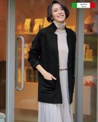 【ドゥクラッセ/DoCLASSE】のイタリアンアルパカ・ループヤーンジャケット ブラック|ID: prp329100003117594 ipo3291000000034537200