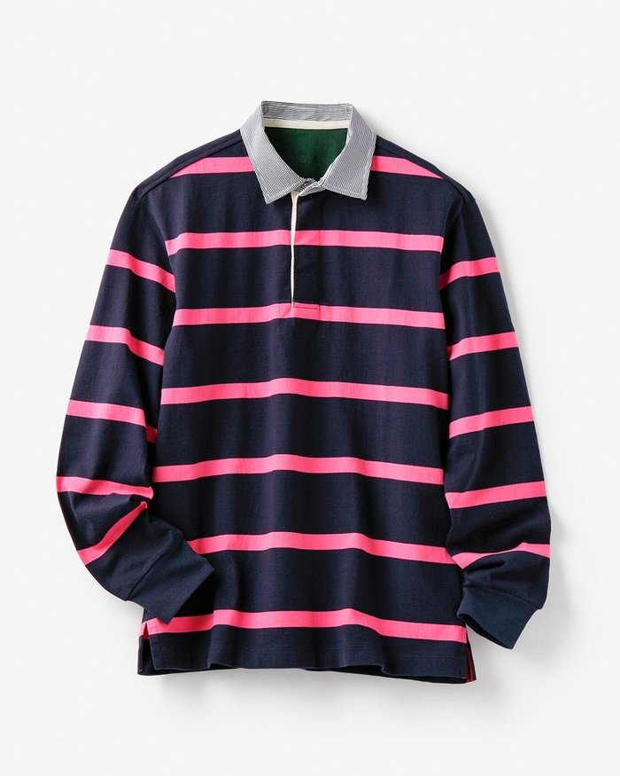 【ドゥクラッセ/DoCLASSE / MEN】のストライプ襟・コットンラガーシャツ インテリア・キッズ・メンズ・レディースファッション・服の通販 founy(ファニー) https://founy.com/ ファッション Fashion メンズファッション Fashion for Men ストライプ Stripe, Striped Pattern スポーティ Sporty, Casual Athletic プリント Print, Printed Pattern メンズ Men's, Menswear 春 Spring 秋 Autumn |ID: prp329100003117601 ipo3291000000030258250