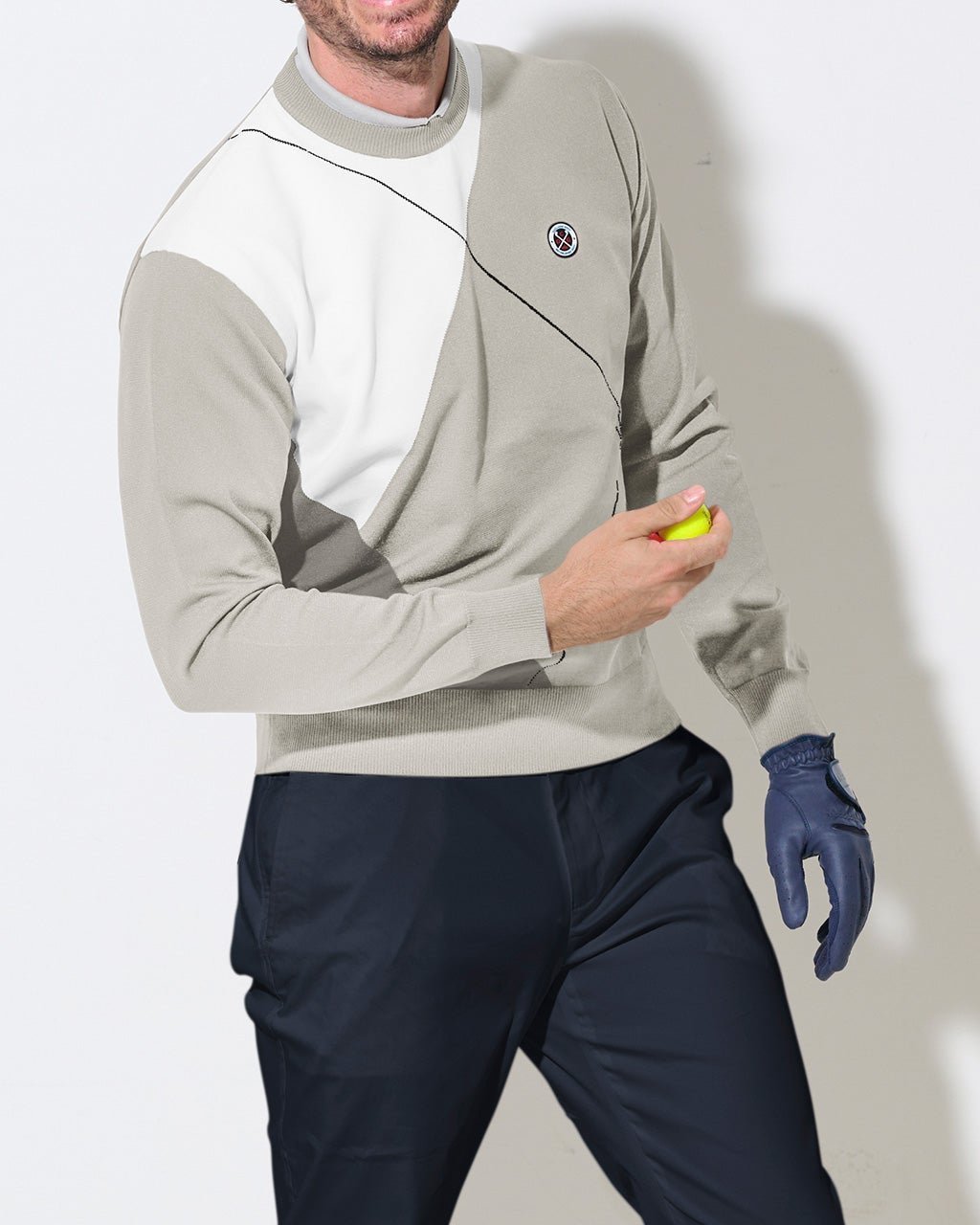 【ドゥクラッセ/DoCLASSE / MEN】のクイックドライ&ストレッチセーター インテリア・キッズ・メンズ・レディースファッション・服の通販 founy(ファニー) 　ファッション　Fashion　メンズファッション　Fashion for Men　ゴルフ　Golf　ストレッチ　Stretch, Stretchy Fabric　セーター　Sweater, Knitwear　メンズ　Men's, Menswear　ルーズ　Loose, Oversized　グレー|ID: prp329100003117648 ipo3291000000028257339