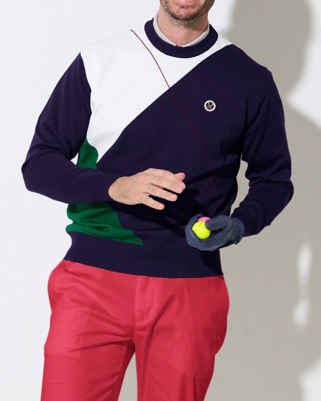 【ドゥクラッセ/DoCLASSE / MEN】のクイックドライ&ストレッチセーター インテリア・キッズ・メンズ・レディースファッション・服の通販 founy(ファニー) 　ファッション　Fashion　メンズファッション　Fashion for Men　トップス・カットソー　Cut & Sew Tops　ゴルフ　Golf　ストレッチ　Stretch, Stretchy Fabric　セーター　Sweater, Knitwear　メンズ　Men's, Menswear　ルーズ　Loose, Oversized　ネイビー|ID: prp329100003117648 ipo3291000000035893881