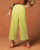 【ドゥクラッセ/DoCLASSE】の二重織ワッシャーツイル・ワイドパンツ イエロー|ID: prp329100003117656 ipo3291000000035796190