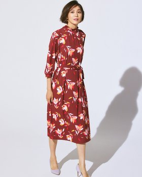 【ドゥクラッセ/DoCLASSE】 強撚スムース・ボウタイワンピース人気、トレンドファッション・服の通販 founy(ファニー) ファッション Fashion レディースファッション Fashion for Women ワンピース Dresses とろみ Fluid, Flowy Fabric エレガント 上品 Elegant カットソー Cut and Sewn Top スタンド Stand Collar, Upright Stand ストレッチ Stretch, Stretchy Fabric |ID:prp329100003117677