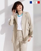 【ドゥクラッセ/DoCLASSE】のフレンチ麻ストレッチ・テーラードジャケット 人気、トレンドファッション・服の通販 founy(ファニー) ファッション Fashion レディースファッション WOMEN アウター Coat Outerwear ジャケット Jackets テーラードジャケット Tailored Jackets なめらか Smooth ジャケット Jacket ストレッチ Stretch セットアップ Set Up フレンチ French プレミアム Premium リネン Linen リラックス Relax ワイド Wide thumbnail トープ|ID: prp329100003117683 ipo3291000000028257192