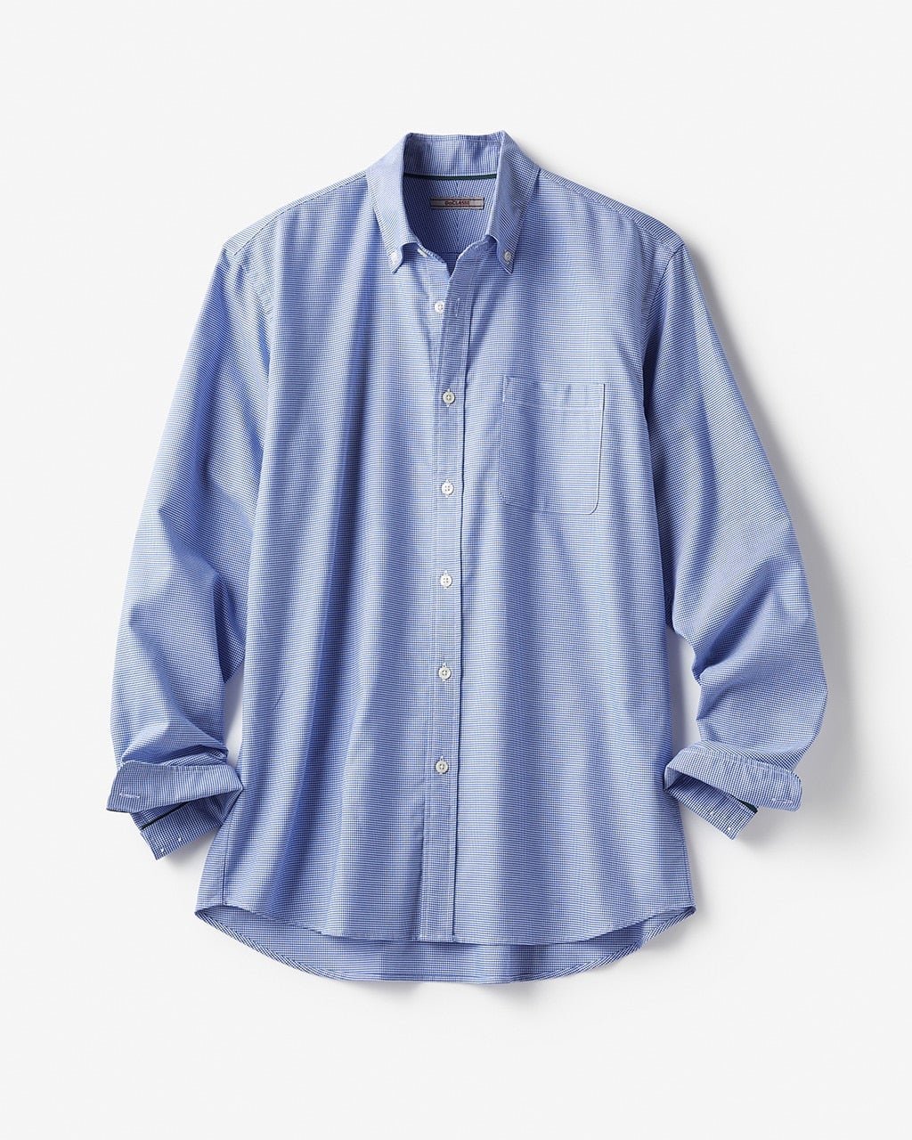 【ドゥクラッセ/DoCLASSE / MEN】のナチュラルオックスシャツ長袖/トールサイズ インテリア・キッズ・メンズ・レディースファッション・服の通販 founy(ファニー) 　ファッション　Fashion　メンズファッション　Fashion for Men　ビジネス 仕事 通勤　Business / Work / Commuting　フィット　Fit, Slim Fit　メンズ　Men's, Menswear　ヨーク　Yoke, Yoke Design　旅行　Travel　長袖　Long Sleeve, Full Sleeve　サックス千鳥|ID: prp329100003117691 ipo3291000000028257212
