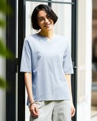 【ドゥクラッセ/DoCLASSE】のキーネック/5分袖・ドゥクラッセTファイン 人気、トレンドファッション・服の通販 founy(ファニー) ファッション Fashion レディースファッション WOMEN トップス・カットソー Tops/Tshirt シャツ/ブラウス Shirts/Blouses ロング / Tシャツ T-Shirts カットソー Cut and Sewn カットソー Cut And Sew 抗菌 Antibacterial ダブル Double なめらか Smooth フロント Front ベーシック Basic おすすめ Recommend エレガント 上品 Elegant thumbnail ペールブルー|ID: prp329100003117702 ipo3291000000028262325